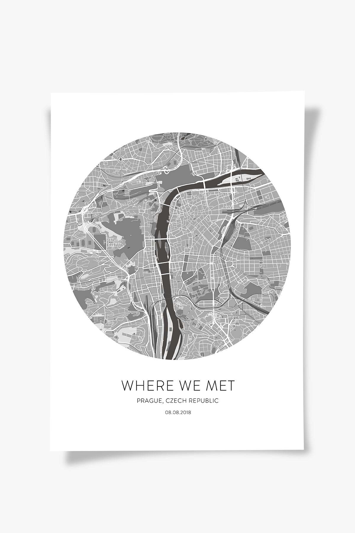 Prague Şehir Haritası Poster