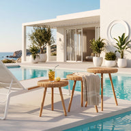 Premium Rattan 3'lü Sehpa Seti-Yan Sehpa-Jou Jou Home-NowShopFun