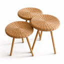 Premium Rattan 3'lü Sehpa Seti