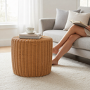 Premium Rattan Sehpa & Puff