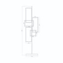 Quadrangular Lux Led Lambader 165 Cm, Dimmer ve Kumandalı