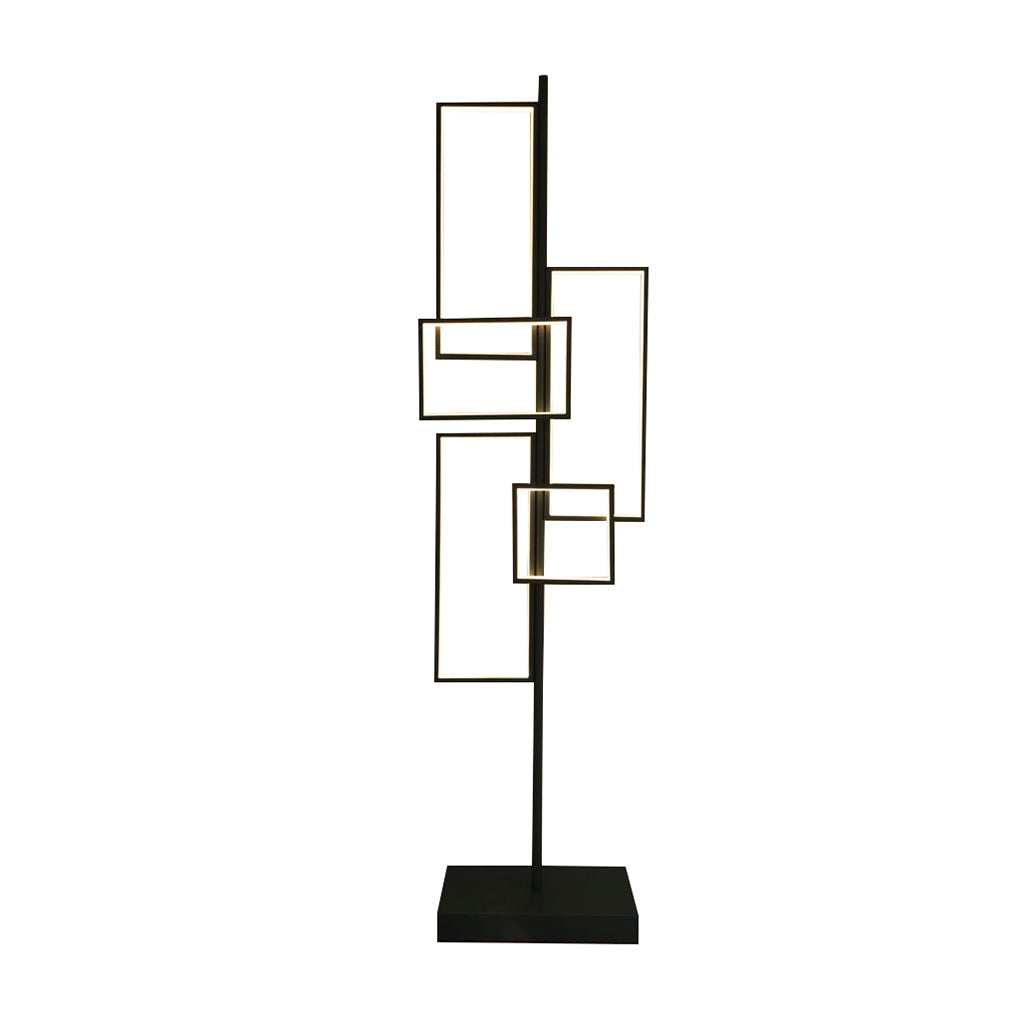 Quadrangular Lux Led Lambader 165 Cm, Dimmer ve Kumandalı