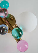 Bubble Lamp Soft Fırçalanmış Mat Gold Metal Opak Aplik
