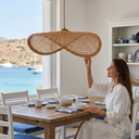 Summer Doğal Rattan Sarkıt Avize