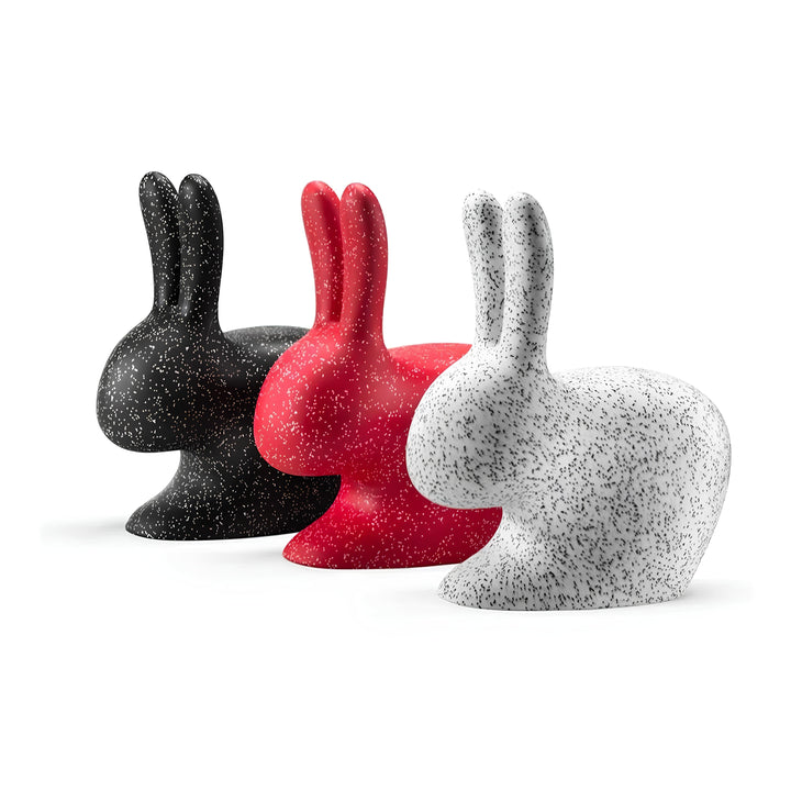 Rabbit Dots Beyaz/Siyah Tabure-Tabure-Qeeboo-NowShopFun