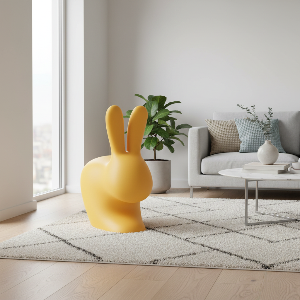 Rabbit Sarı Tabure