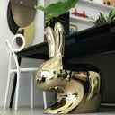 Rabbit Metalik Gümüş Tabure