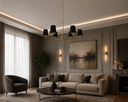 Radiant Sarkıt Avize-Ünal Abajur-Sarı Krem-NowShopFun