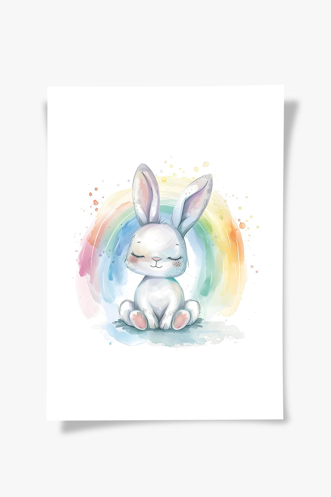 Rainbow Bunny Çocuk Odası Tablo-Baskı-ODA.products-30 x 40 cm-Çerçevesiz-NowShopFun