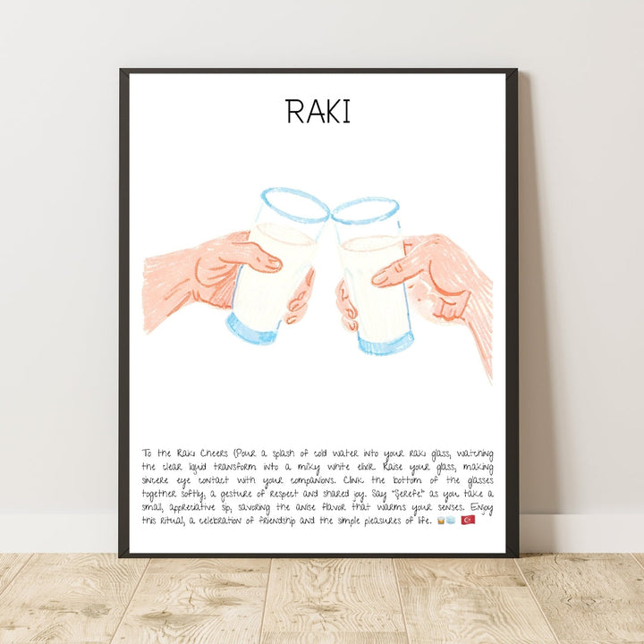 Rakı Art Print Cocktail Art Print Tasarım Poster-Tablo-Muff Atelier-21x30cm-NowShopFun