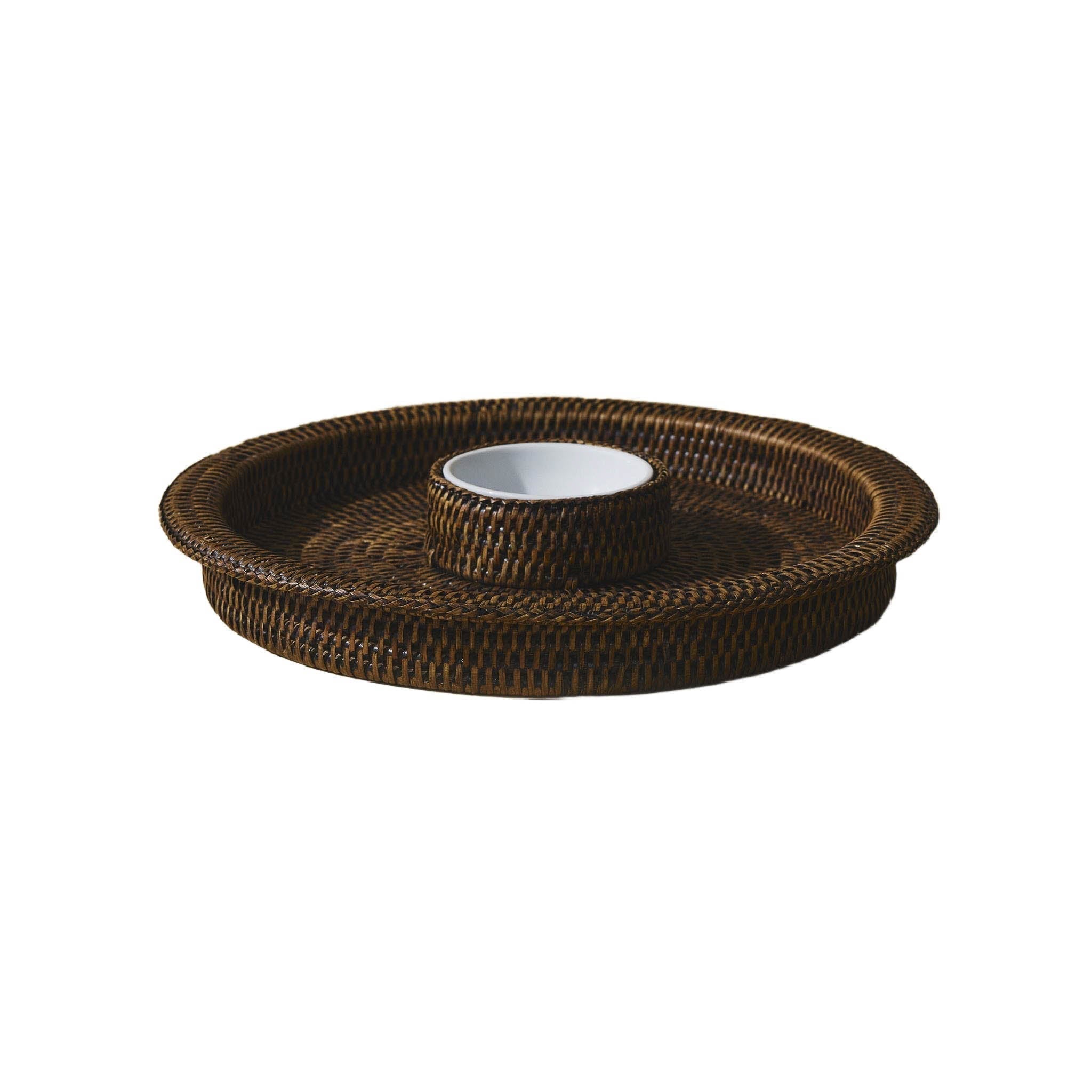 Rattan Atıştırmalık Tepsi