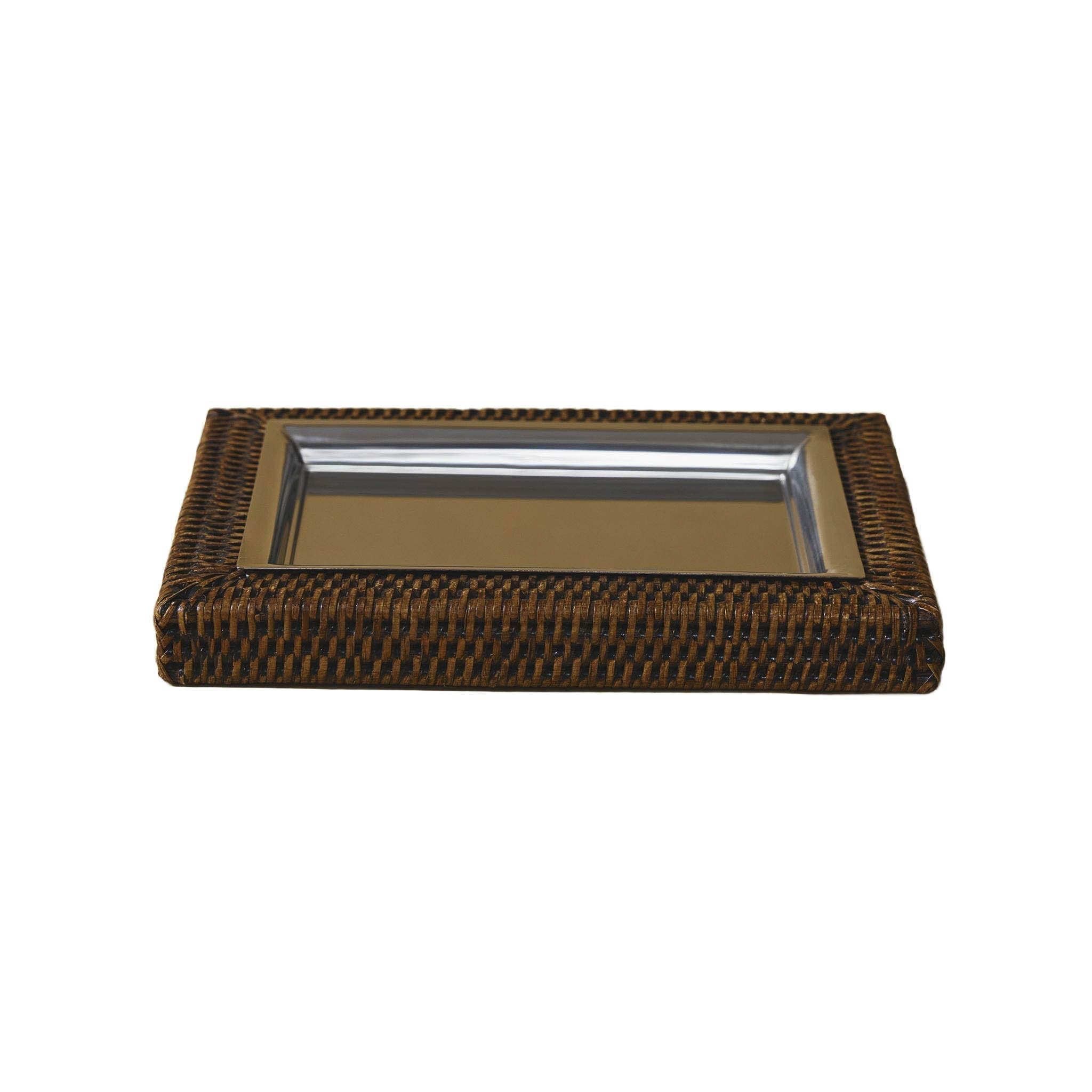Rattan Dikdörtgen Anahtarlık Tabağı