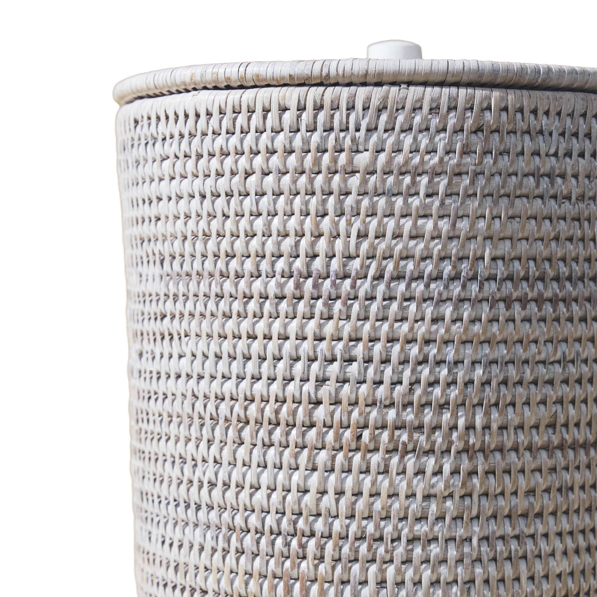 Rattan Kapaklı Çöp Kovası