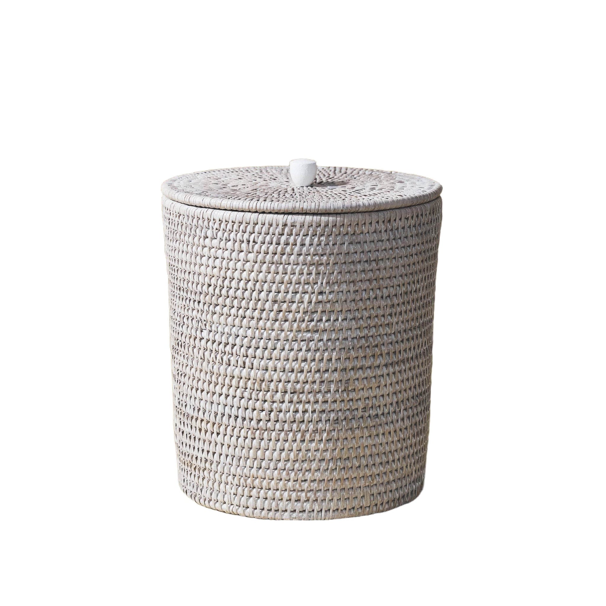 Rattan Kapaklı Çöp Kovası