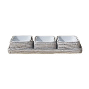 Rattan Üçlü Servis Seti