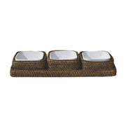 Rattan Üçlü Servis Seti