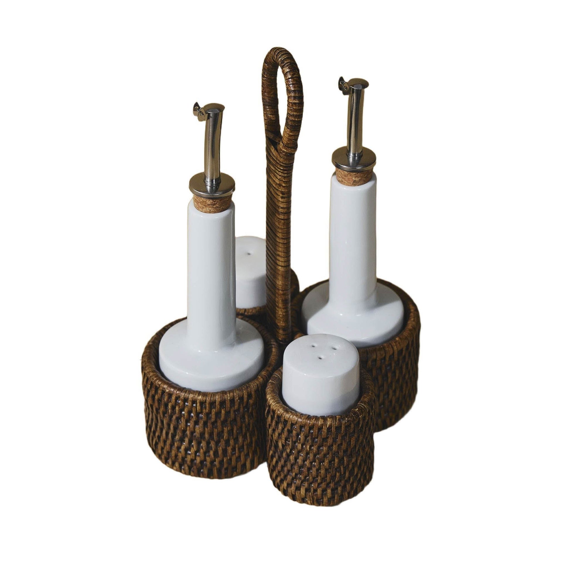 Rattan Yağlık Tuzluk Seti