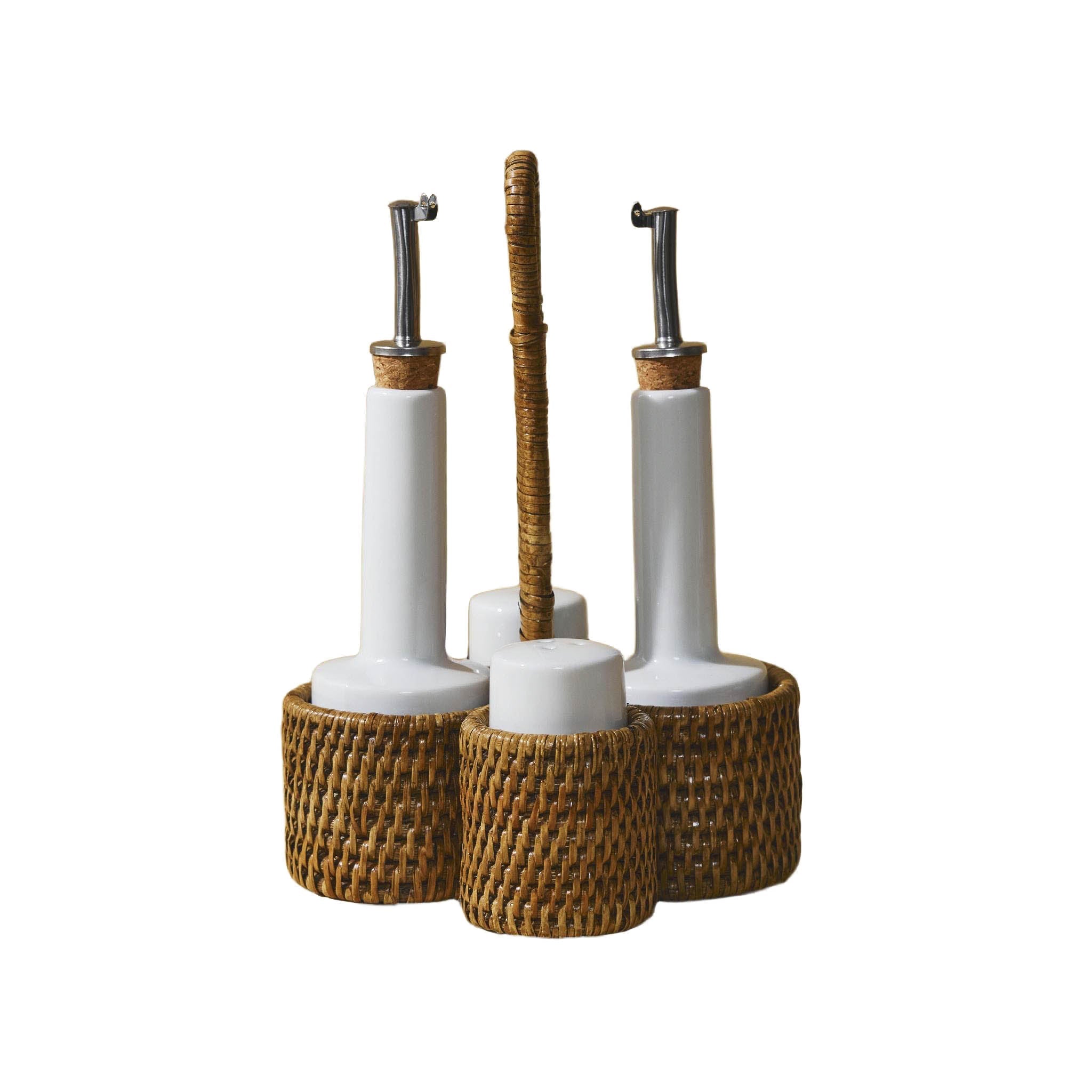 Rattan Yağlık Tuzluk Seti