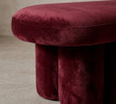 Ravello Bordo Kadife Bench
