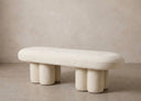 Ravello Kırık Beyaz Kadife Bench