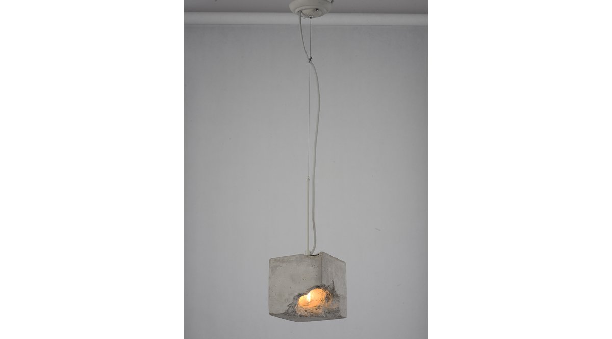 Raw Cube Beton Sarkıt Lamba-Tavan Aydınlatması-livingstore-NowShopFun