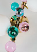 Bubble Lamp Soft Fırçalanmış Mat Gold Metal Opak Aplik
