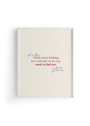 Ready To Find You | Tipografi Posteri
