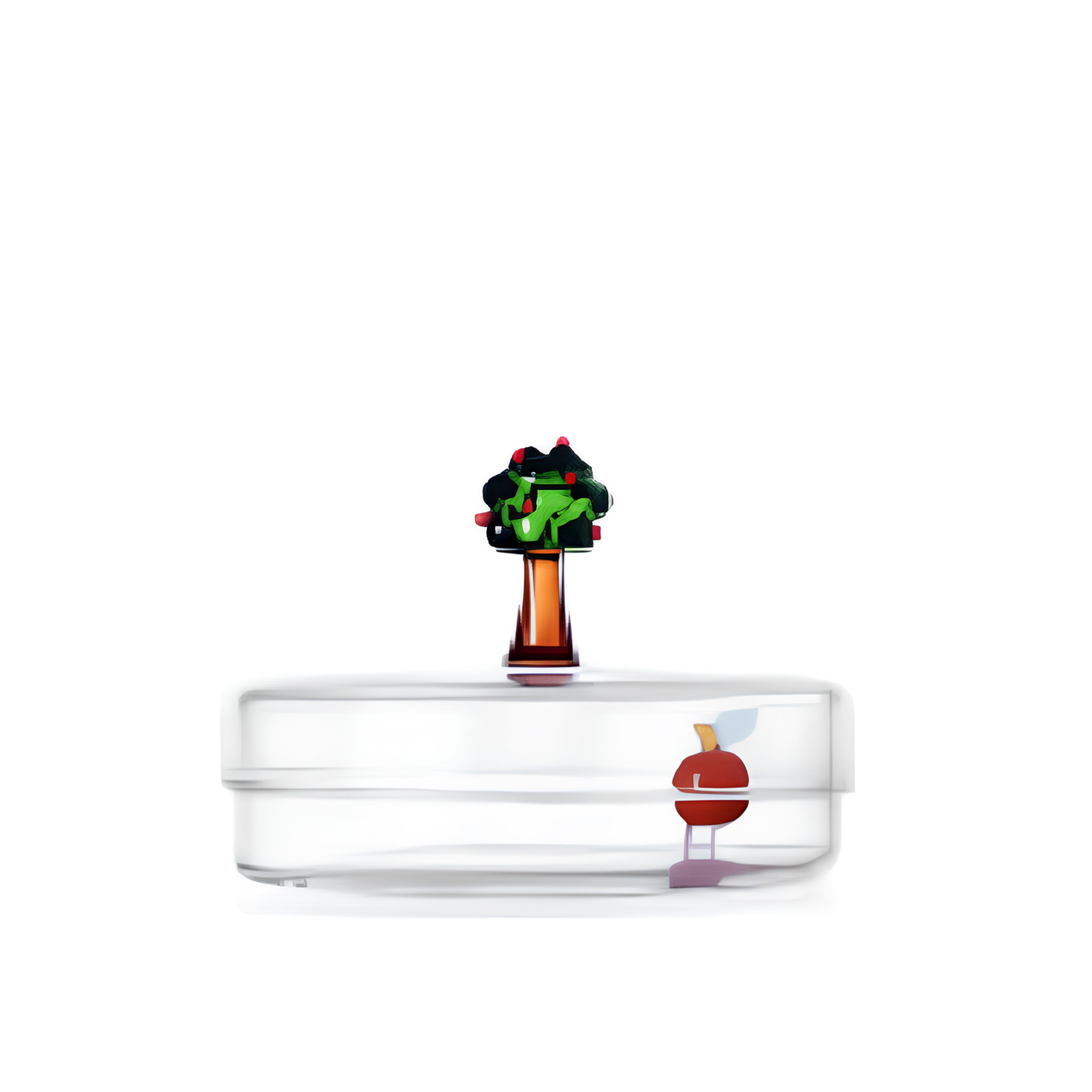 Red Apple Elma Ağacı Figürlü Cam Saklama Kabı