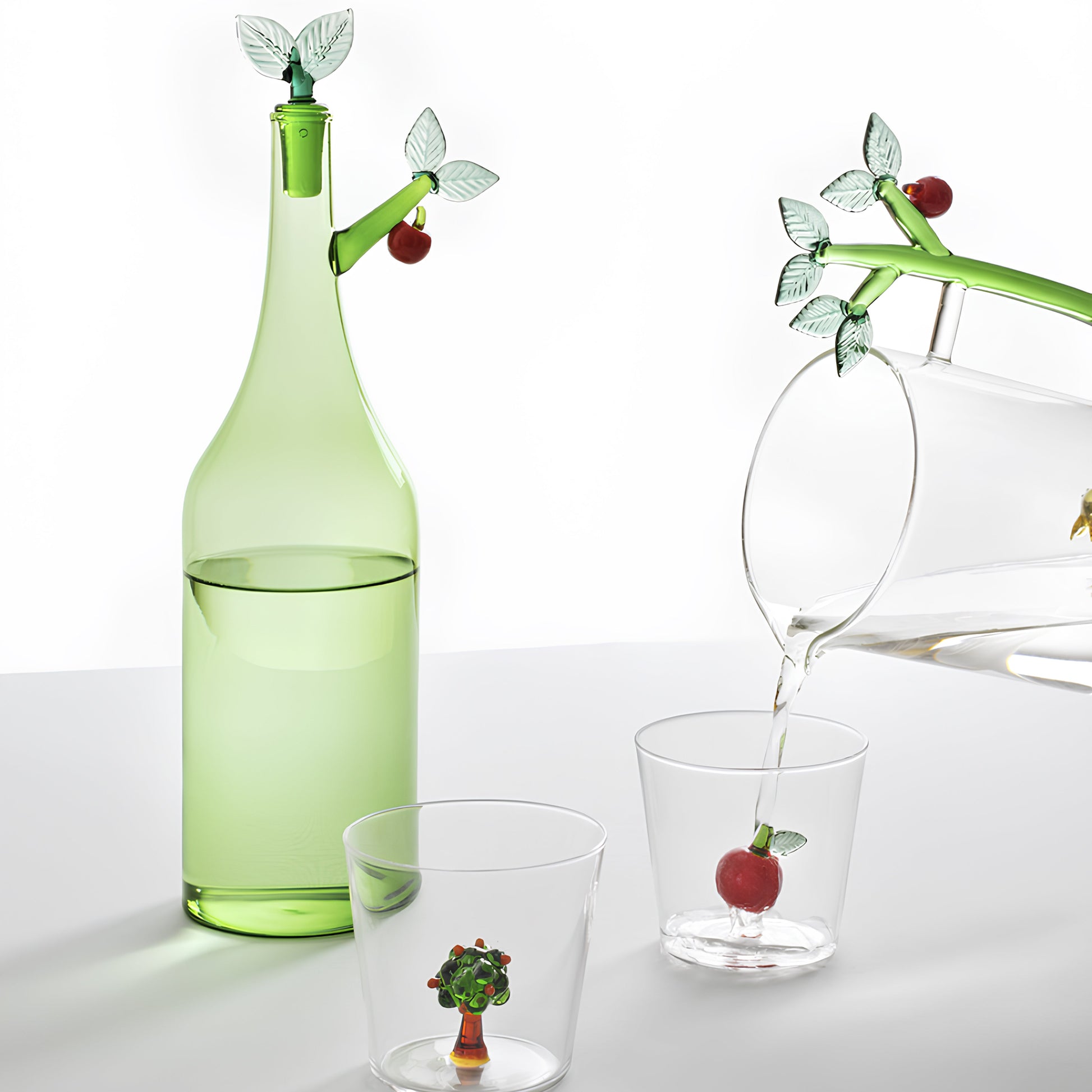 Red Apple Elma Figürlü Cam Su Bardağı