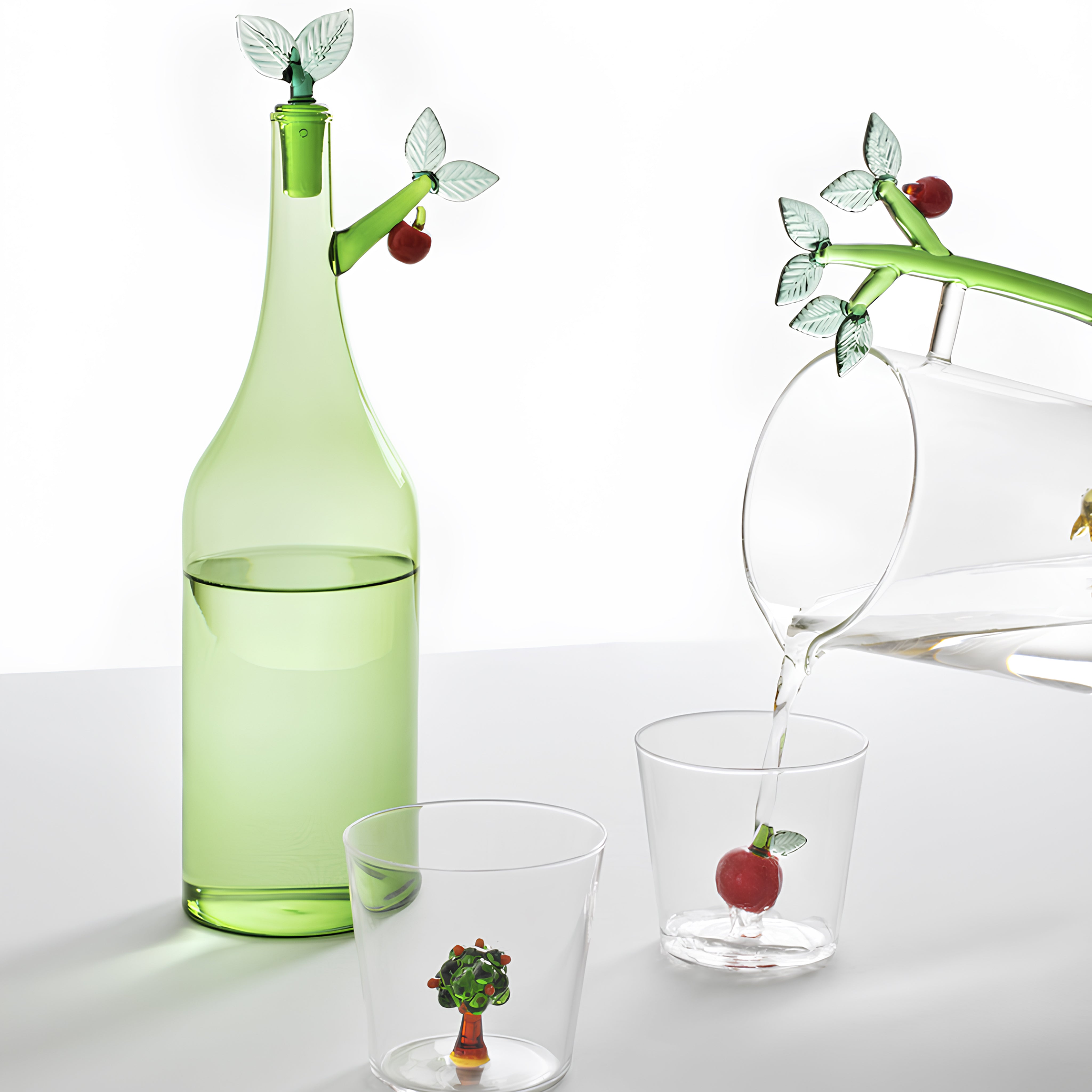 Red Apple Elma Figürlü Cam Su Bardağı