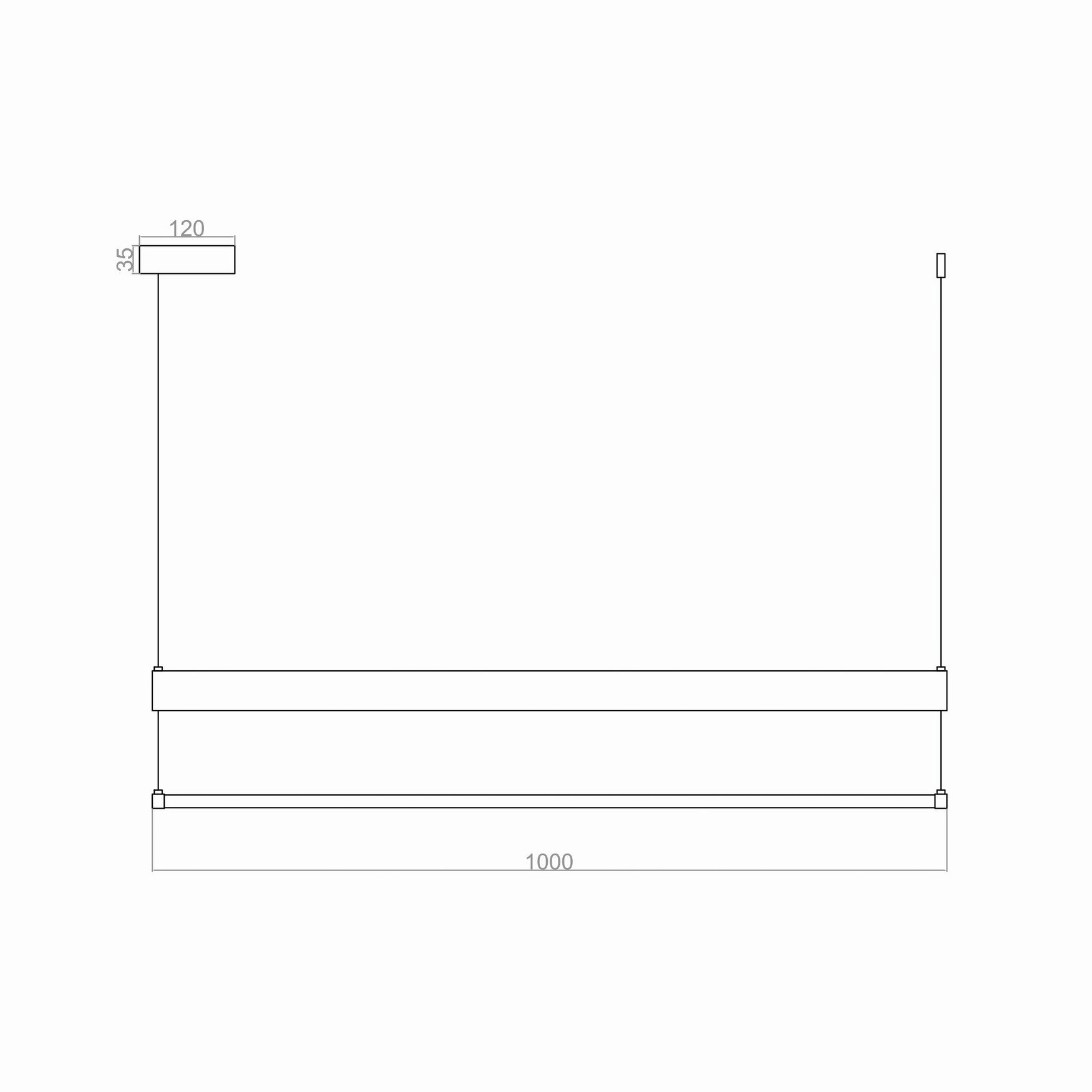 Reflection Endirekt Sarkıt Led Avize 100 Cm