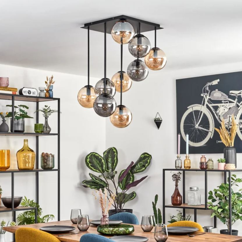 Renkli Glop Cam Sarkıt Avize