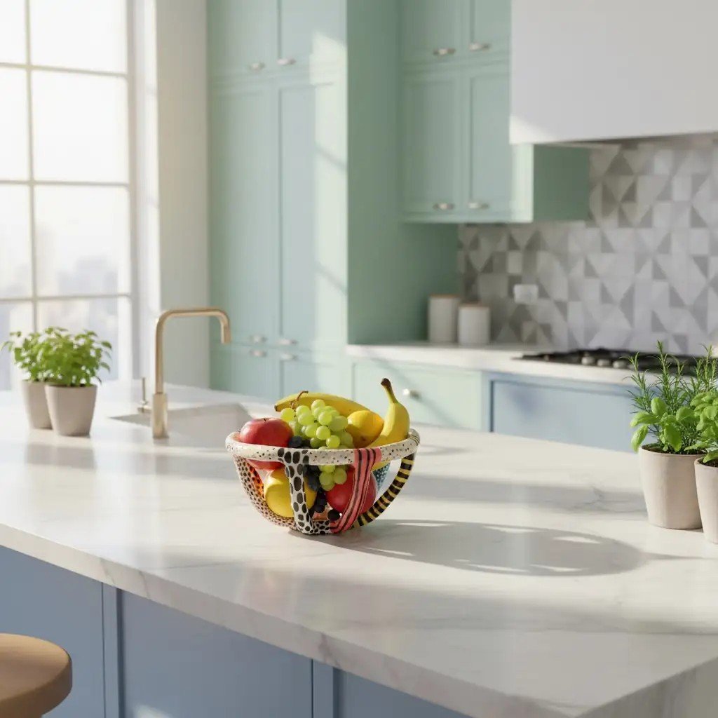 Renkli Seramik Sepet