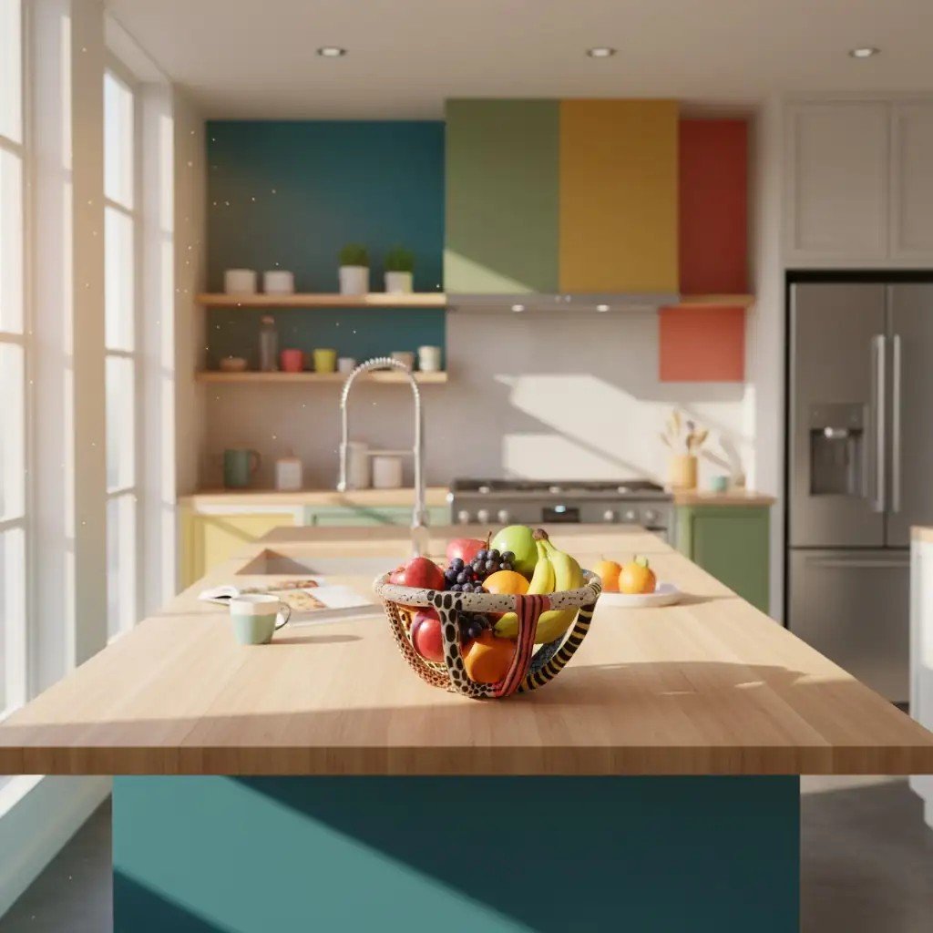 Renkli Seramik Sepet