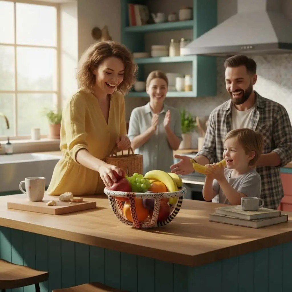 Renkli Seramik Sepet