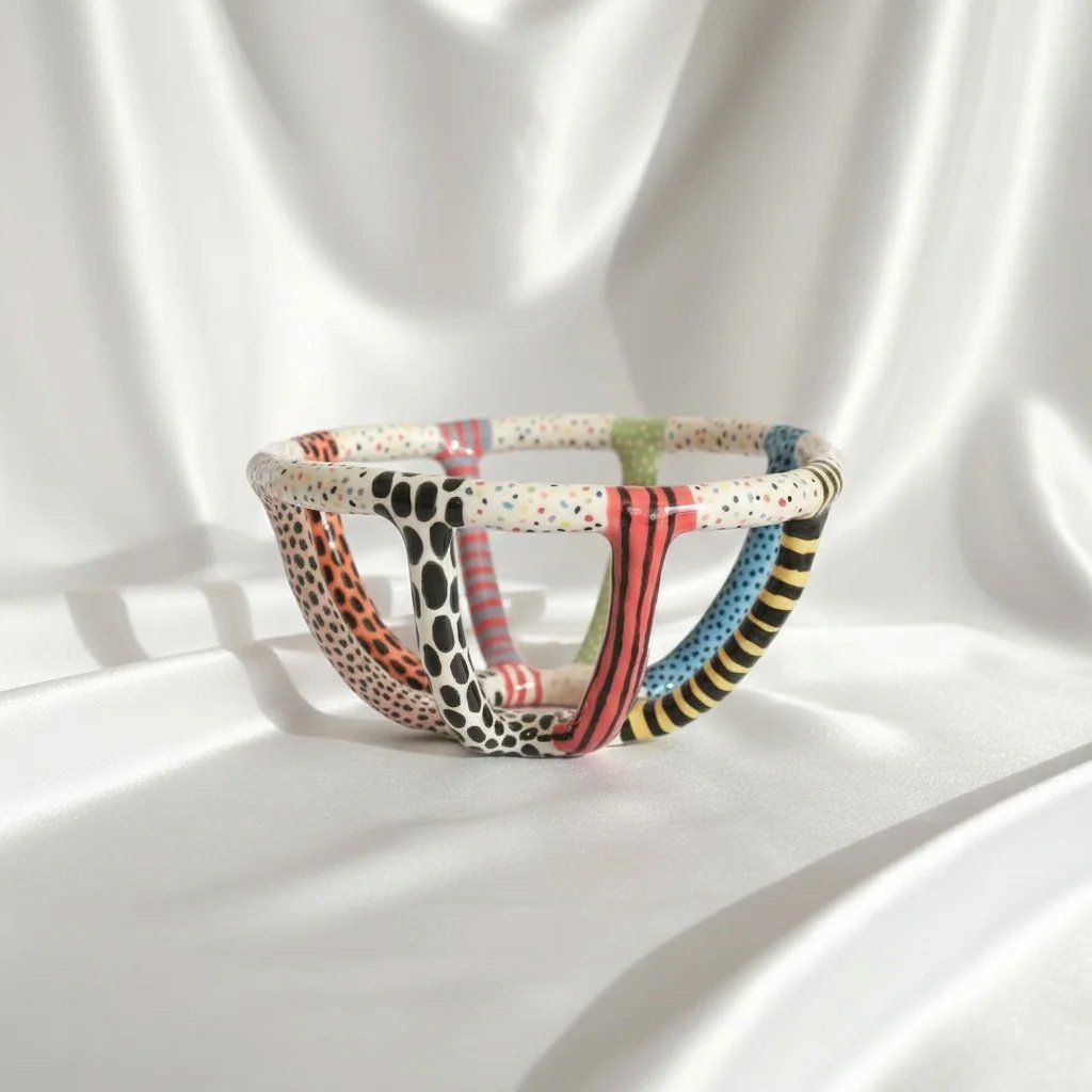 Renkli Seramik Sepet