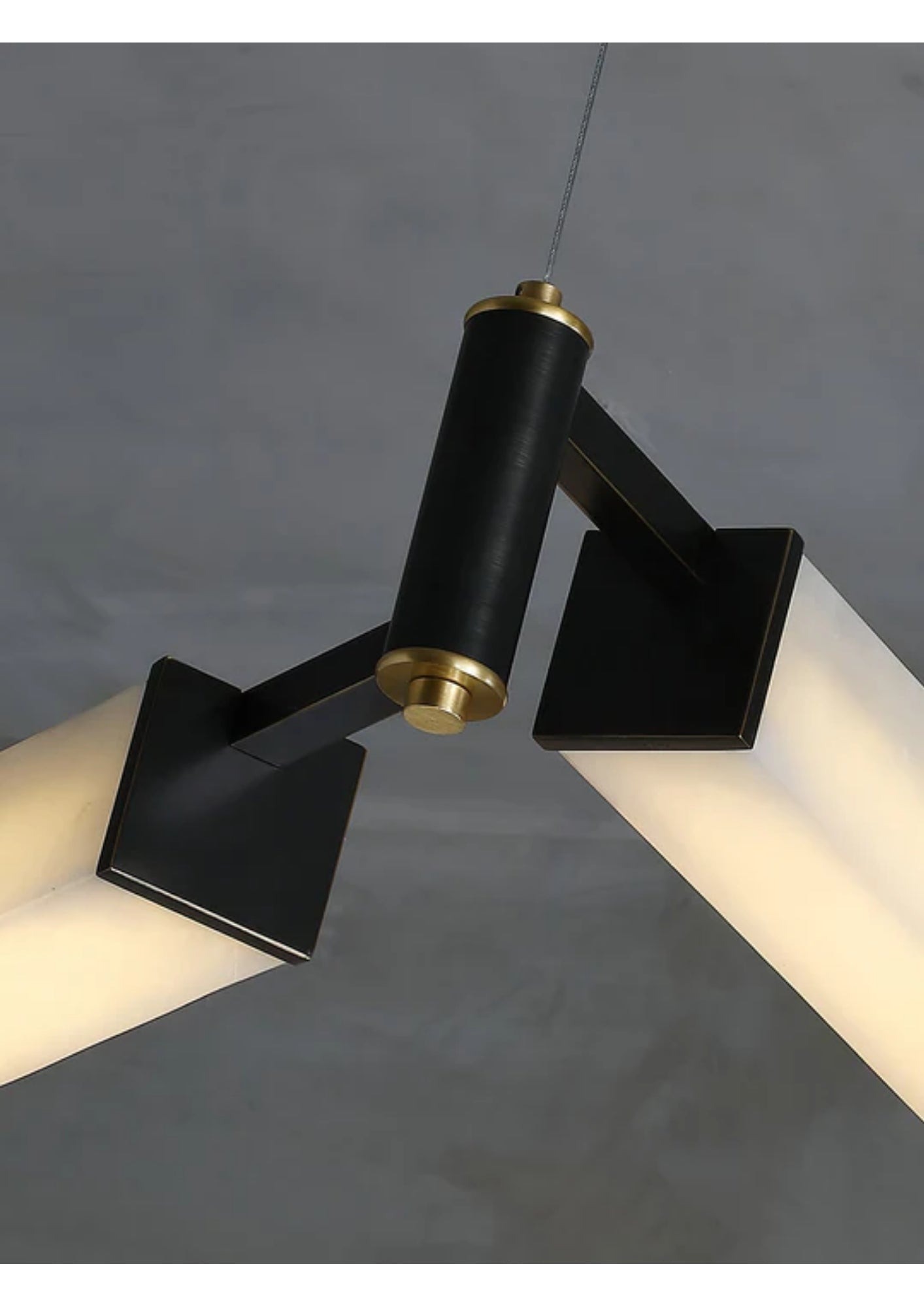 Resident Geometrik Tasarım Mermer Sarkıt Avize-Avize-Ronisu Aydınlatma-Siyah-NowShopFun