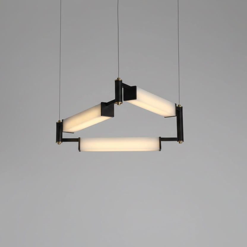 Resident Geometrik Tasarım Mermer Sarkıt Avize-Avize-Ronisu Aydınlatma-Siyah-NowShopFun