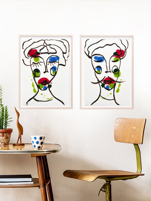 Resim Kağıdı Çizgisel Portre Serisi- 17