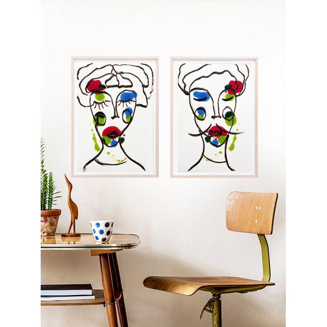 Resim Kağıdı Çizgisel Portre Serisi- 17