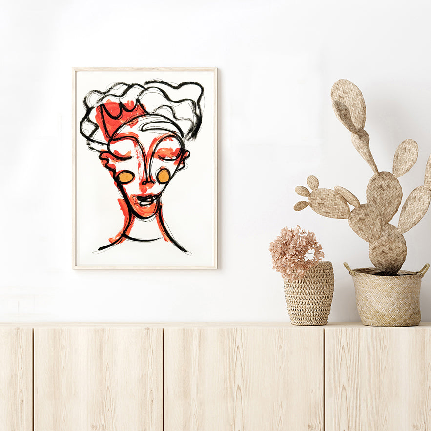 Resim Kağıdı Çizgisel Portre Serisi- 22