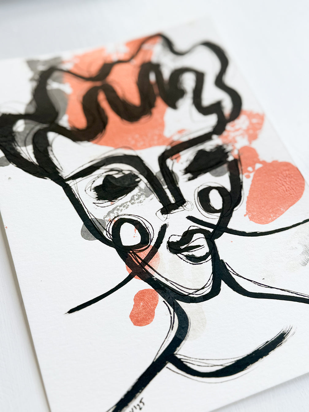 Resim Kağıdı Çizgisel Portre Serisi- 30