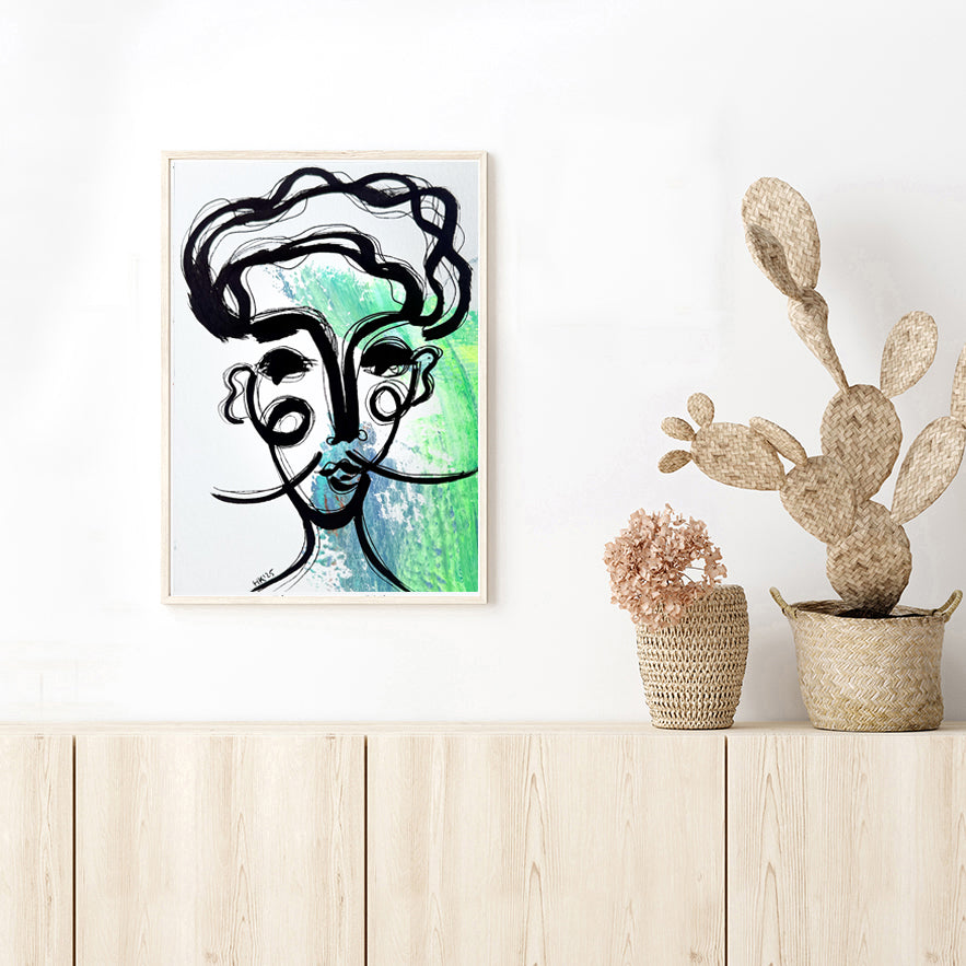 Resim Kağıdı Çizgisel Portre Serisi- 31