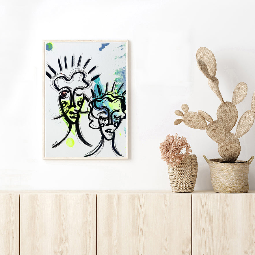 Resim Kağıdı Çizgisel Portre Serisi- 32