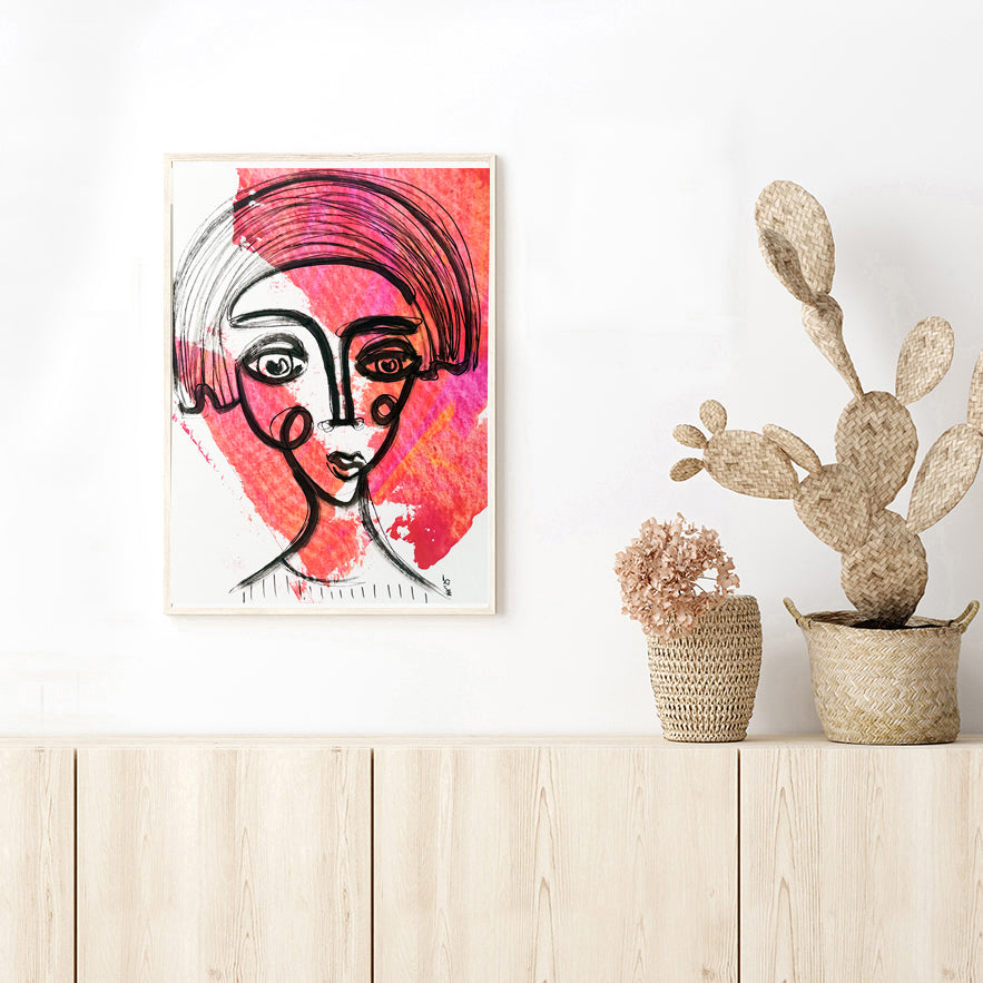 Resim Kağıdı Çizgisel Portre Serisi- 34