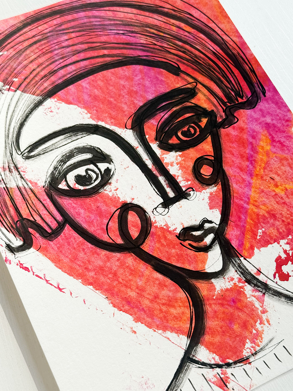 Resim Kağıdı Çizgisel Portre Serisi- 34