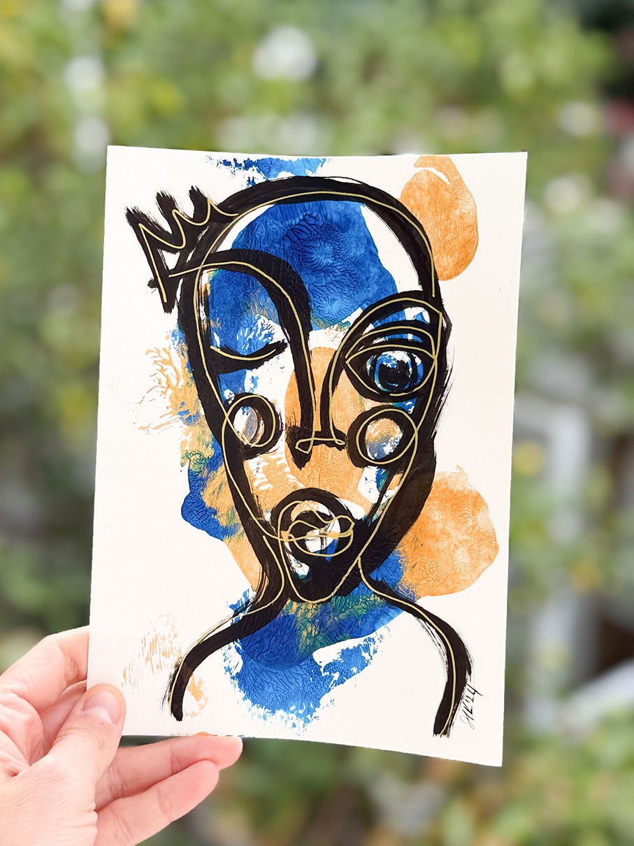 Resim Kağıdı Çizgisel Portre Serisi- 37