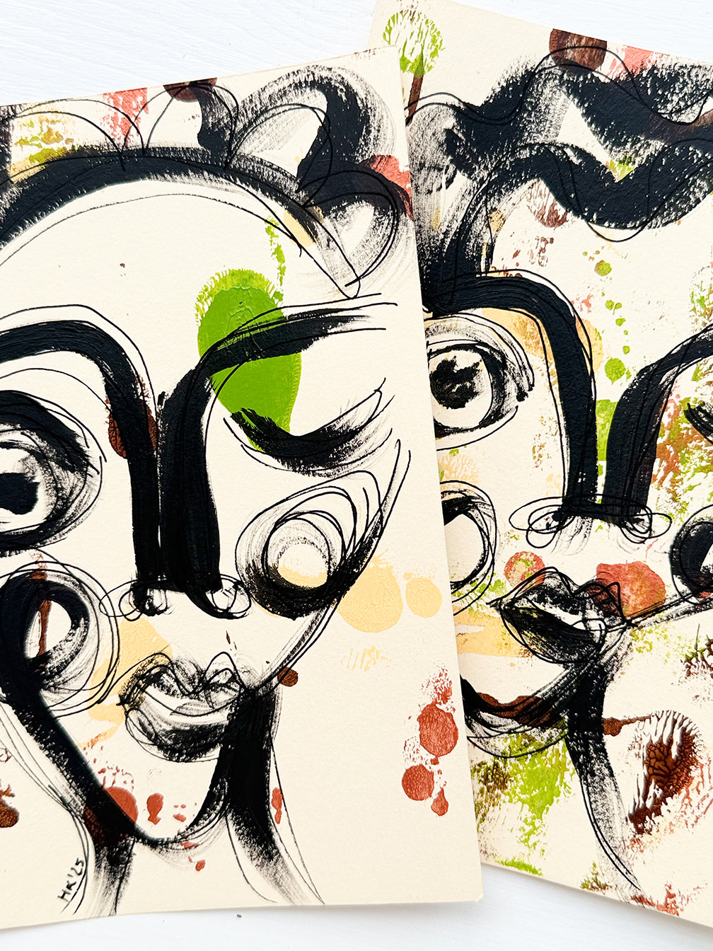 Resim Kağıdı Çizgisel Portre Serisi- 39