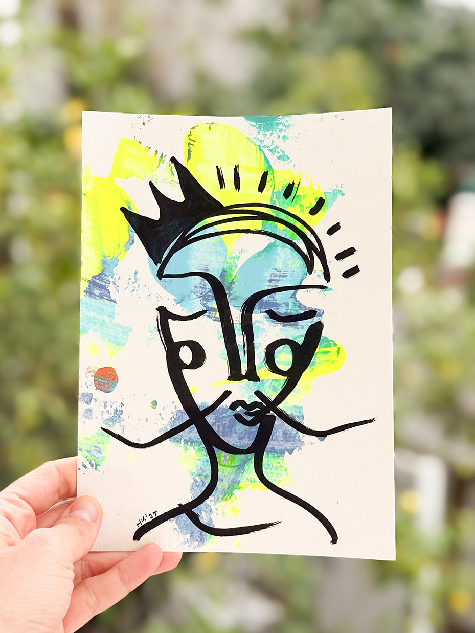 Resim Kağıdı Çizgisel Portre Serisi- 43