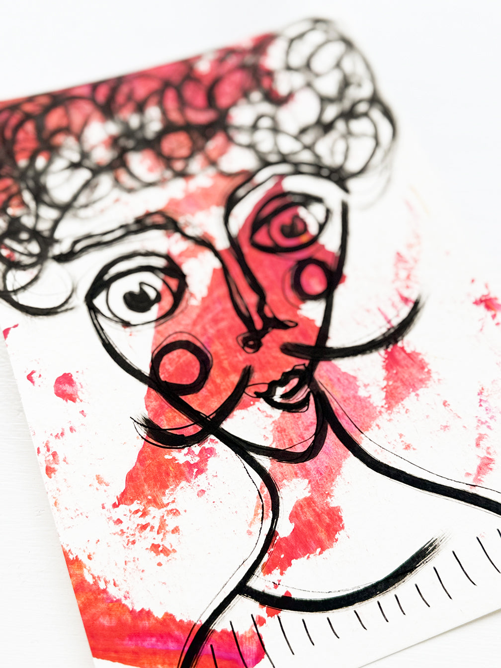 Resim Kağıdı Çizgisel Portre Serisi- 44